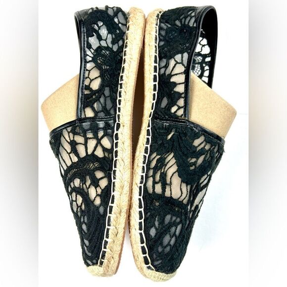 Rebecca Minkoff Jenny Black and Tan Espadrille Flats - Picture 6 of 11